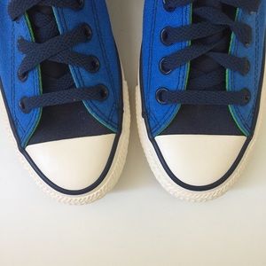 Custom blue & green Converse All Star low top